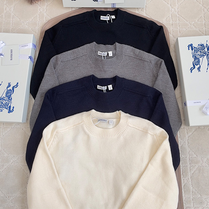burberry equestrian knight jacquard crew‑neck sweater